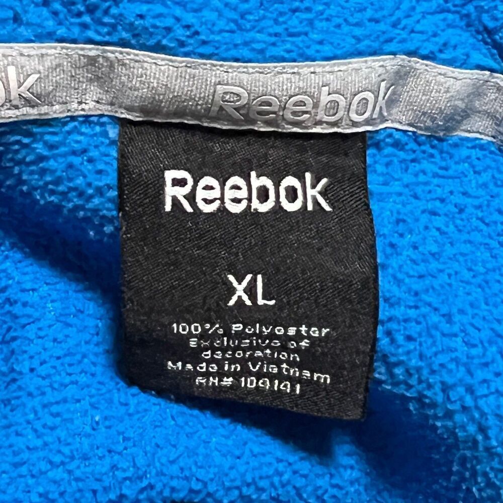 Reebok Men's Blue Fleece 1/4 Zip Pullover Sweatshirt XL Athletic Performance - Picture 3 of 8